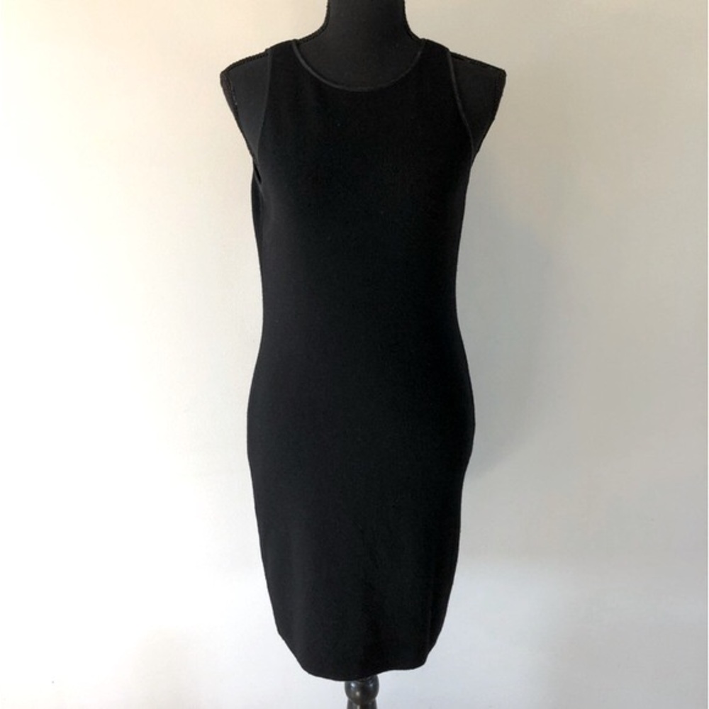 Women’s Vintage Black Sleeveless 100% Wool dress size S